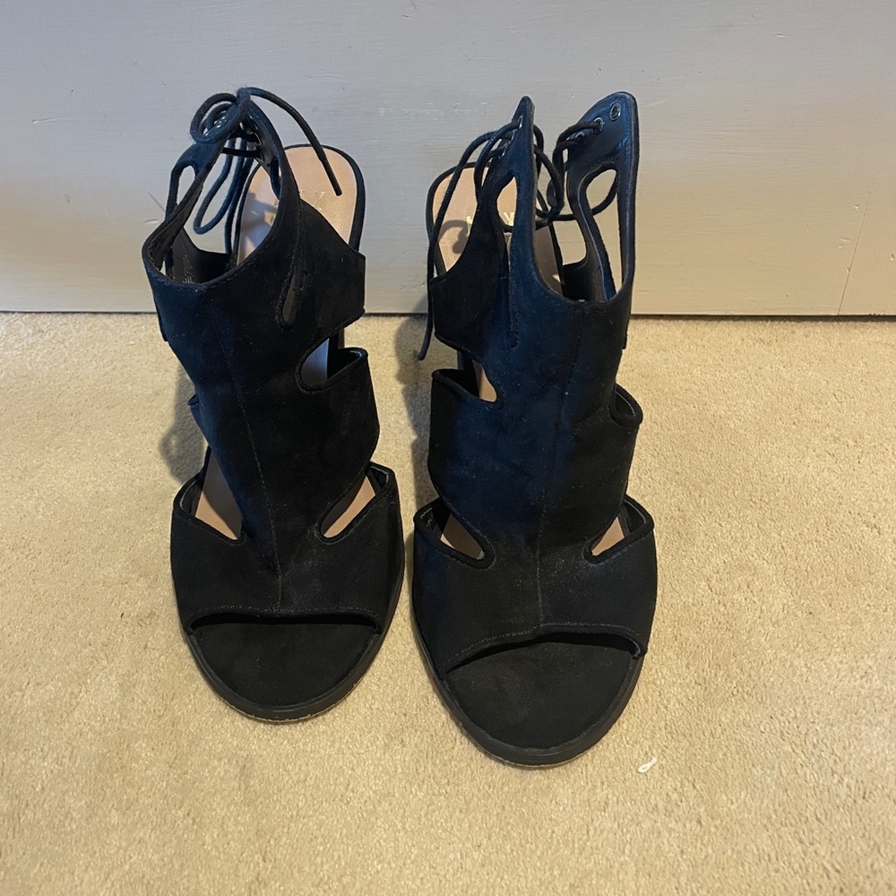 Mix No.6 Black Sued Heels